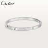【1130人気商品】CARTIER カルティエ LOVE ブレスレット SM ダイヤモンド6個 ホワイトゴールド B6047717