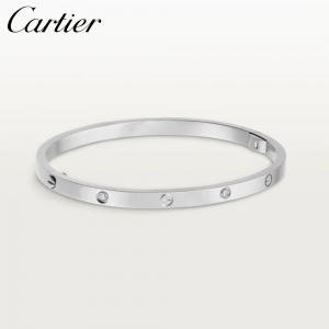 【1130人気商品】CARTIER カルティエ LOVE ブレスレット SM ダイヤモンド6個 ホワイトゴールド B6047717