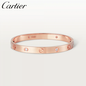 【1130人気商品】CARTIER カルティエ LOVE ブレスレット ダイヤモンド4個 ピンクゴールド B6036017