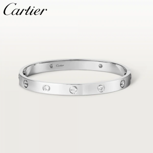 【1130人気商品】CARTIER カルティエ LOVE ブレスレット ダイヤモンド4個 ホワイトゴールド B6035817