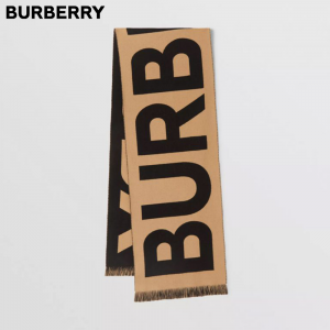 【在庫僅か♪】BURBERRY バーバリー ロゴ ウール ジャカードスカーフ 80355251
