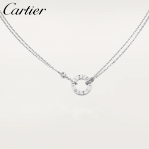 【直営購入】CARTIER カルティエ LOVE ネックレス ダイヤモンド2個 ホワイトゴールド B7219400