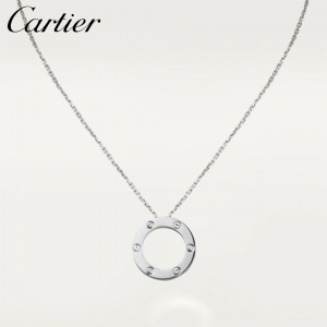 【1203新品】CARTIER カルティエ LOVE ネックレス ダイヤモンド3個 ホワイトゴールド B7014600
