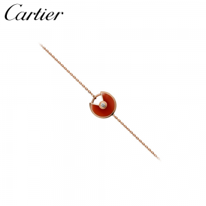 【1203新品】CARTIER カルティエ アミュレット ドゥ カルティエ ブレスレット XS ピンクゴールド カルネリアン B6045817