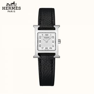 【0125】HERMES エルメス 腕時計 《Hウォッチ》 17.2×17.2 mm 黒 W037877WW00