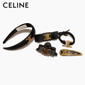 【数量・期間限定】CELINE-セリーヌ-5点セット-ヘッドバンド-ヘアクリップ-ヘアロープ-TRIOMPHE-トリオンフクローロゴ