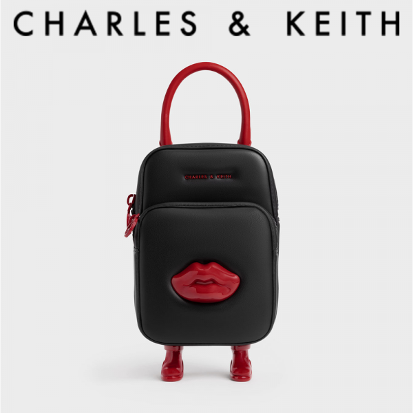 ★CHARLES&KEITH★チャールズ&キース Calliope Double Pocket Crossbody Bag ポシェット レディース 5色